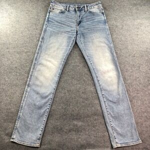 American Eagle Mens 32x36 Light Wash Original Straight Flex Jeans